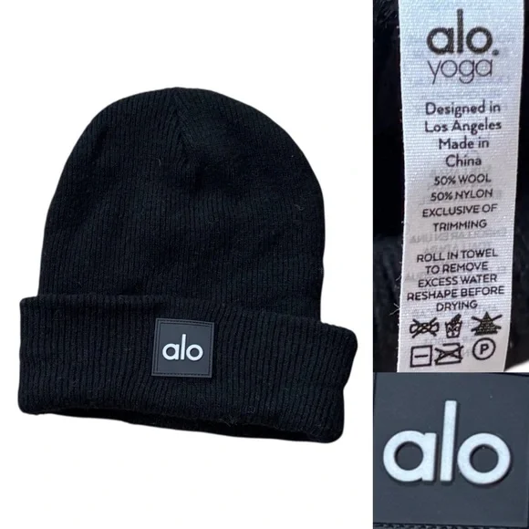 Alo Yoga Everyday Beanie Unisex Size One Size In Black - Picture 2 of 5
